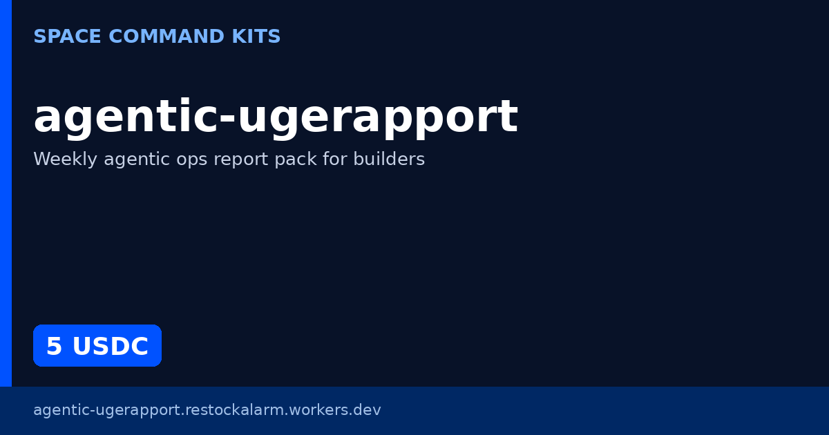 OG preview for agentic-ugerapport